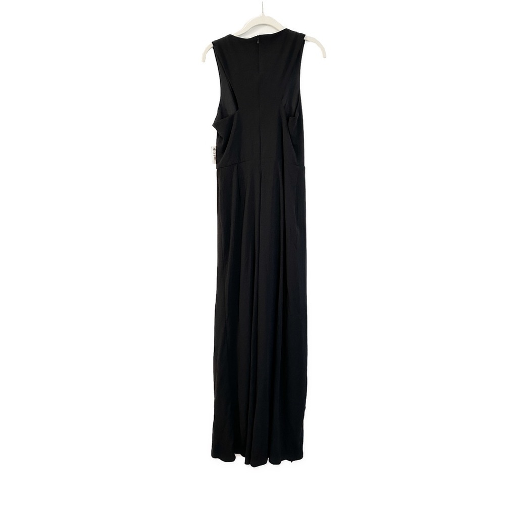 Marina 264056 Sleeveless V-Neck Split Ruffle Hem Jumpsuit Black Size 6 NWT - Picture 3 of 3